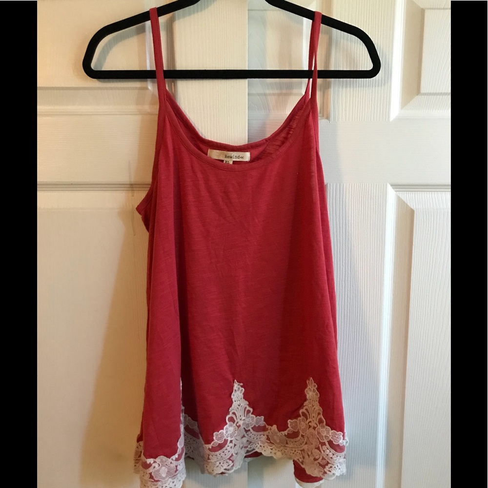 Lace trim tank